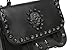 MG Collection Ming Gothic Skull Studded Structured Shoulder Bag, Black, One Size