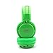 Multifunction Headphones with Radio and Micro SD Card Player, GranVela A809 Foldable Hi Definition Headset with Detachable Cable and In Line Mic for Girls, Boys,Kids and Adults -Bright Green