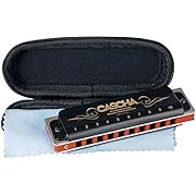 CASCHA Professional Blues Harmonica, Key of C with Case and Cleaning Cloth (HH 2025)