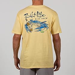 Salt Life Mens Blue Brew Crab Short Sleeve Classic