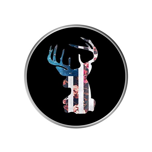 Pop Cell Phone Holder Grip Mount Socket Expanding Stand and Grip Smartphones and Tablets - Pop America Flower Flag Deer Skull