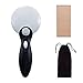 No Border LED Lighted 10X 20X Magnifier, 90mm Large Magnifying Glass with 2 Lights, Best for Reading