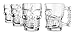 Classic Glass Beer Draft Mug glasses, ★ HALLOWEEN SKULL ★ , Set of 4, Glassware Solid Handled Clear Drinking Mugs,