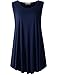 LARACE Tank Tops for Women Plus Size Sleevelss Tunic Casual Summer Clothes Swing Shirts for Leggings (2X, Navy Blue)