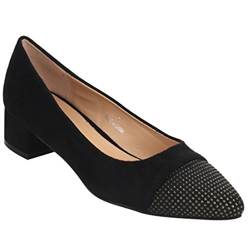 Chic Chunky Heel Studs Deco Pumps Shoes 