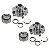 TRQ Front Wheel Hub & Bearing Pair Set Kit for 93-02 Corolla Prizm
