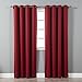 Best Home Fashion Thermal Insulated Blackout Curtains - Antique Bronze Grommet Top - Cardinal Red - 52