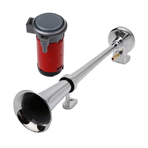 Xumeili 12V 150dB Air Horn Chrome Super Loud with Compressor For Auto Truck Boat Train