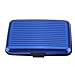 Business Id Credit Card Holder Wallet Aluminum Metal Case Box (Blue)