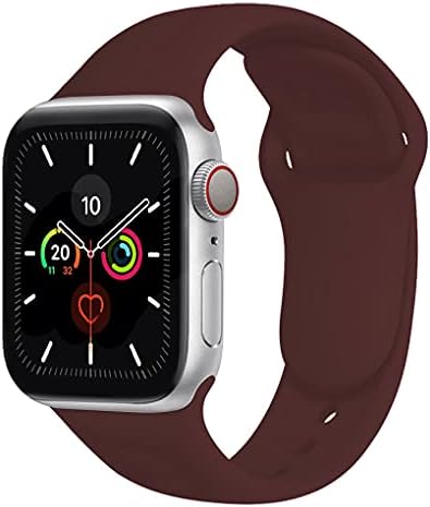 Compatible with Apple Watch Band 38mm 40mm,Soft Silicone Fitness  Replacement Accessories Straps Wristbands for iWatch Bands Series 6/5/4/3/2/1  SE for Women Men Wine Red price in UAE | Amazon UAE | kanbkam