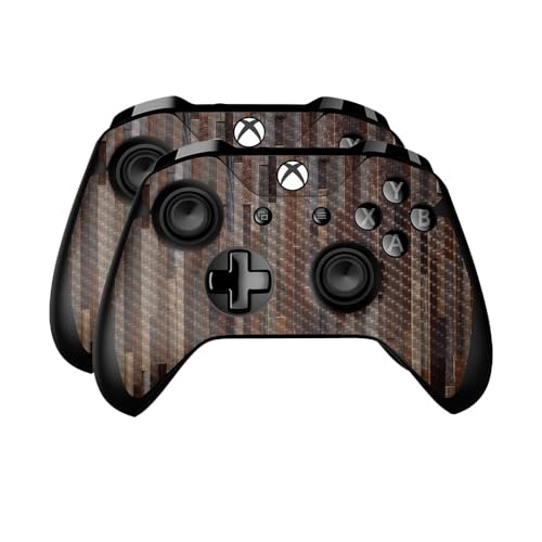 Carbon Fiber Skin Compatible with Microsoft Xbox One Controller (2 Pack) - Wood…