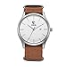 CUCOL Men's Watch with Date Analog Brown Nylon Band