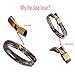 MAIDIEN 1PC New Men's Braided Leather Stainless Steel Cuff Bangle Bracelet Wristband