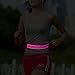 BSEEN Running Belt - Waist Belt - LED Running Waist Belt USB Rechargeable Light Weight Polyester Sport Belt Adjustable Elastic Band and Buckle for Runner