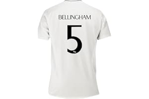 HAVENNOVA Real Madrid Jersey. Real Madrid Home Shirt 24/25 Bellingham 5#. 100% Polyester. Classic fit. Official RM Jersey.
