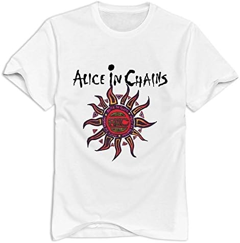 TWSY Men's Alice In Chains T-Shirt White US Size XXL,100% Organic Cotton
