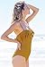 CUPSHE Women's Yellow Falbala with Lining Padding One Piece Swimsuits Beach Bathing Suit (S,Yellow Falbala)