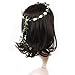 Sanwood Lady Boho Floral Flower Festival Wedding Garland Forehead Hair Head Band (Beige)