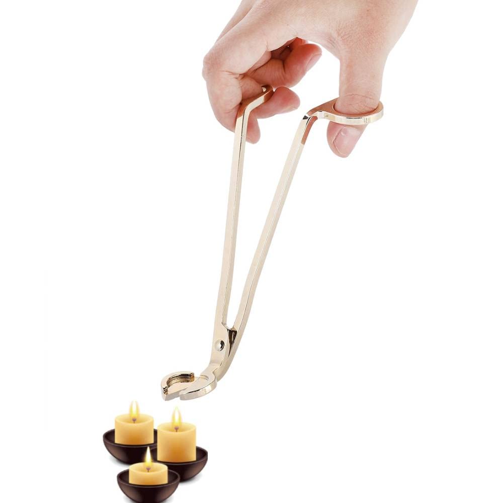 Hztyyier 6.9 inch Candle Fire Extinguisher Fashion Plating Stainless Steel Oil Lamp Candle Accessories Trimmer Scissors Cutter(Gold) Candle Wick Trimmer Scissor Other Collectibles