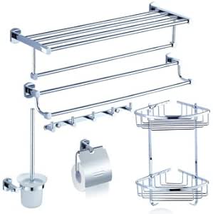 Baño Accesorios Hardware Set Toalla, Bar, toallero, cepillo ...