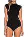 Cheapcotton Women's Cut-Out Detail On Back Bodysuit (S, Black)