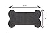 RESILIA Bone Shaped Dog Food Bowl Placemat – Slip-Resistant, Machine Washable Pad, Protects Floors from Water Spills & Stains, Pet Accessories & Supplies, 29.5 Inches X 18 Inches, Gray