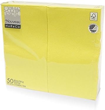 Linen-feel, Cloth-like Paper Disposable Napkins | 50 Pack | 1/6-Fold | 17" x 13" Dinner Size | 16 Color options (Kiwi Green)