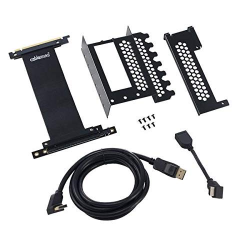 CableMod Vertical PCI-e Bracket - HDMI + DisplayPort - Black