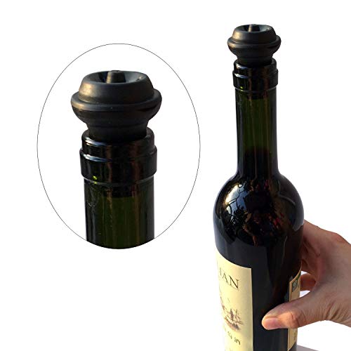 The Original United Wine Saver Pump Preserver with 4 Vacuum Bottle Stoppers - Stainless