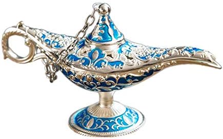 Aladdin Magic Genie Lamps, Vintage Incense Burners Magic Genie Light Lamp, Collectable Rare Classic Arabian Costume Props Lamp Pot for Home Table Decoration/Party/Halloween/Birthday
