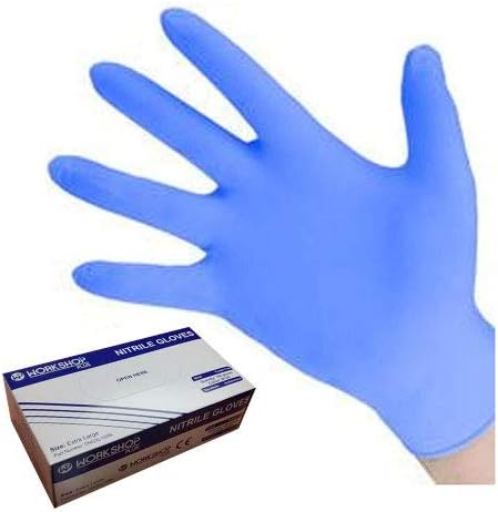Extra Large Blue Nitrile Gloves - 100