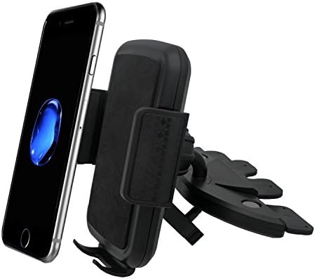Cell Phone Holder for Car, Rioway CD Player Slot Car Phone Mount Universal Cell Phone Cradle with Three-Side Grips for iPhone X/8/8Plus/7/7Plus/6sPlus/6s/5, Samsung Galaxy S8/S7/S6 and More Smartphone
