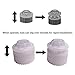 Universal White Plastic Toilet Seat Hinge Bolt Screw For Top Mounting Toilet Seat Hinges - Downlock Nuts Can Slip Over Bolts Threads for Rapid Installation without Screwing in
