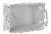Sea Team Collapsible Rectangular Fabric Storage Bin Decorative Wardrobe Shelf Basket Organizer with Rope Handles for Clothes Storage & Toy Organizer (Grey Star)