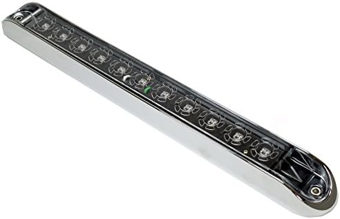 17" RED LED SEALED TRAILER BRAKE STOP TAIL AND TURN LIGHT BAR Clear Lens (WATERPROOF) WITH CHROME BEZEL