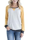 AlvaQ Womens Winter Cotton Ladies Casual Long Sleeve Floral Print Sweatshirt Pullover Blouses Tops T Shirt Yellow XX-Large