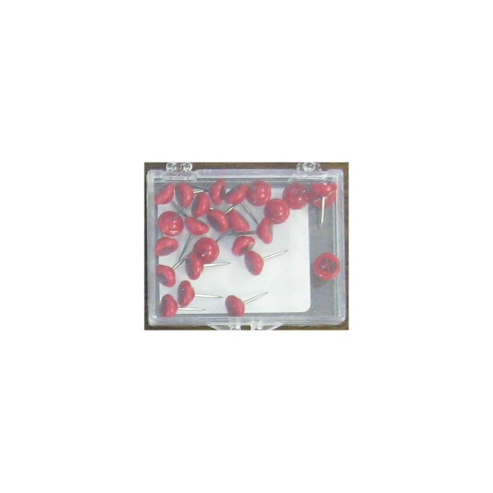 Numbered Map Tacks Red with Black Numbers (20 Boxes of 25 Numbers 1 on
