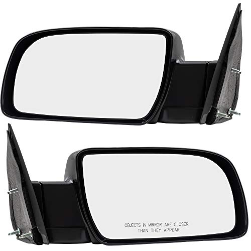 Pair Set Manual Side View Mirrors w/Metal Bases Replacement for 88-00 C/K Pickup Truck 15764759 15764760