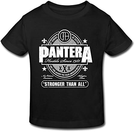 Patrick Pantera Stronger Than All Age 2-6 Child's Tee for Girls Boys Tee Black 3 Toddler