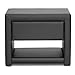 Baxton Studio Massey Upholstered Modern Nightstand, Black