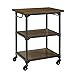 Dorel Living Nellie Multifunction Cart, Rustic Antique Oak/Black