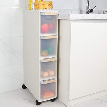 Ebtools 4 Tier Drawer Storage Unit Portable Trolley Removable