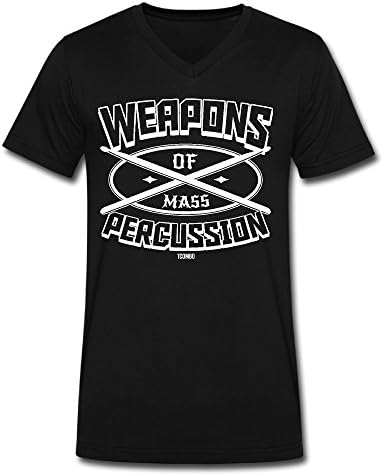 Drum Sticks Stop669 Drum Sticks 100%?cotton V Neck Man's T-shirts