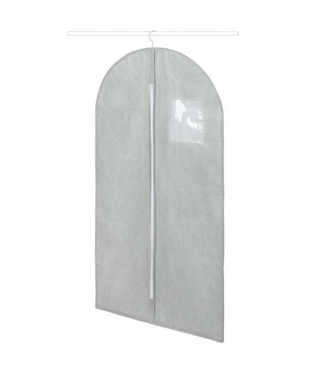 Compactor Clothes Cover Bag, Short Length for Jackets and Suits, Zip Closure, Anti-Dust, Boston Range, 60 x 100 cm, Grey/White, RAN10162