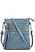 Isabelle Functional Multi Pocket Crossbody Bag (Blue Grey)