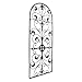 gb Home Collection Metal Wall Décor Living Room Victorian Style Wall Art Décor, Window Arch Design, 17 x 42 Inches - Black