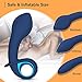G-spot Anal Vibrator Automatic Inflatable Prostate Massager Sex Toys - Adorime Rechargeable Silicone Vibrating Butt Plug Expansion Stimulator with 10 Modes & Wireless Remote for Men Women