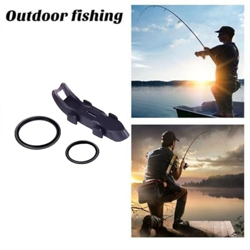 12 Pièces Support De Crochet De Canne À Pêche,Gardien de Crochets de pêche magnétique, Fishing Bait Keeper, Accessoires de pêche avec Caoutchouc O Ring, Tiges Remplacement Accessoire (A)