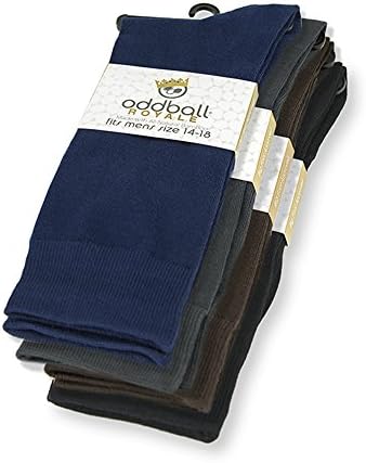 Oddball Royale Men's Dress Socks XXL (Solid Multi-Color 4-pack) (Men's Size 14-18)
