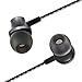 In-Ear Earbuds With Selfie, Kicoeoy Wired Earphones Stereo Bass Headphones Noise Cancelling Headset With Built-in Mic and Volume Control 3 Extra Silicone Ear buds(S/M/L) (Black)